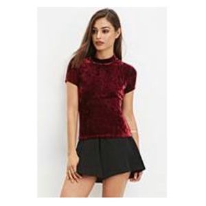 Crushed velvet top